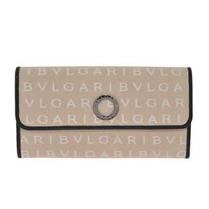 Bvlgari（ブルガリ） LETTERE レッタレ ロゴマニア 小銭入れ付き 長財布 アイボリー 30596 FAB／BEG