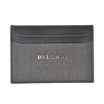 Bvlgari（ブルガリ） WEEKEND 名刺入れ カードケース ダークグレー×ブラック 32584 CANVAS／BLK