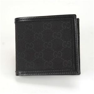 Gucci（グッチ） オリジナルGG メンズ 小銭入れ付 二つ折り財布 ブラック 237359 F4C7R 1000