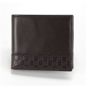 Gucci（グッチ） MISTRAL マイクログッチシマ×カーフ メンズ 小銭入れ付 二つ折り財布 ブラウン 256418 A8WQN 2019