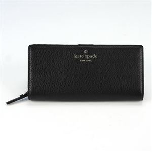 KATE SPADE（ケイトスペード） COBBLE HILL ZOEY コブラヒル ゾーイ パスケース付 二つ折り長財布 ブラック PWRU2588 1 Black