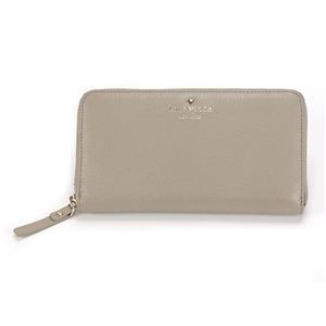 KATE SPADE（ケイトスペード） COBBLE HILL Leslie コブラヒル ラウンドファスナー長財布 グレイッシュベージュ PWRU1801 74 Oyster