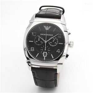 Emporio Armani（エンポリオ・アルマーニ） メンズ・レザーストラップ・クロノグラフ・ウオッチ AR0347
