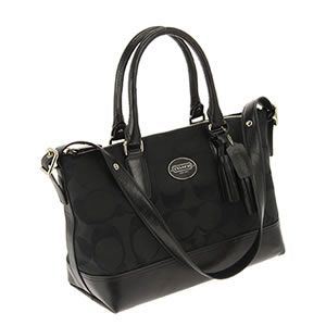 Coach（コーチ） レガシー シグネチャーモリーサッチェル 2WAY ショルダー・トートバッグ ブラック 21150 SBKBK