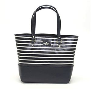 KATE SPADE（ケイトスペード） Grove Court Stripe ABELA グローブコート ボーダー トートバッグ ネイビー×ホワイト PXRU3944 437 Navy／Cream
