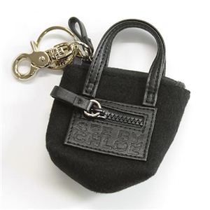 SEE BY CHLOE（シーバイクロエ） Zip File Keyring トートバッグ型 キーリング・キーホルダー チャーム ブラック×ブラック 9K7170 P30 1 Black