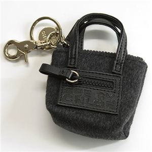 SEE BY CHLOE（シーバイクロエ） Zip File Keyring トートバッグ型 キーリング・キーホルダー チャーム チャコールグレー×ブラック 9K7170 P30 20 Rock