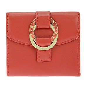 Bvlgari（ブルガリ） 三つ折り財布 カーフレザー レッド 33901 CALF／RED