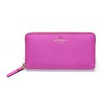 KATE SPADE（ケイトスペード） Brightspot Avenue LACEY ラウンドファスナー長財布 マゼンタピンク（内側：レッドオレンジ） PWRU3025 670 Vivid Snapdragon