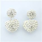 FOLLI FOLLIE（フォリフォリ） Bling Chic Earrings ハートモチーフ ピアス シルバー 3E1F012C