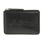 Bvlgari（ブルガリ） S.BULGARI ロゴ型押し キーリング付 コインケース マルチポーチ ブラック 32572 CALF／BLK