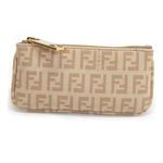 Fendi（フェンディ） BUSTINA ZUCCHIN ズッカ柄 FFロゴ キーリング付 コインケース マルチポーチ ベージュ×ミルクベージュ 8AP005 00YG1 F0QNN VACCHETTA GOLD