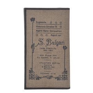 Bvlgari（ブルガリ） COLLEZIONE1910 コレッツォーネ ロゴプリント 二つ折り長財布 ブラウンマッド／ブラック 32015 CANVAS／BRW