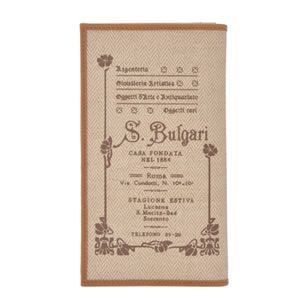 Bvlgari（ブルガリ） COLLEZIONE1910 コレッツォーネ ロゴプリント 二つ折り長財布 ナチュラル／ライトブラウン 32016 CANVAS／NAT