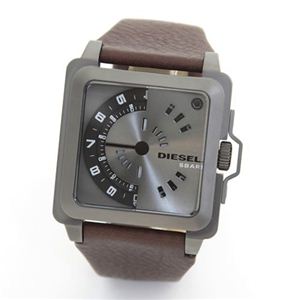 DIESEL（ディーゼル） オールブラック系 スクエアフェイスのレザーストラップ・ウオッチ DZ1564