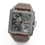 DIESEL（ディーゼル） オールブラック系 スクエアフェイスのレザーストラップ・ウオッチ DZ1564