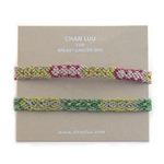 CHAN LUU（チャンルー） 1ラップ Friendship COLLECTION set 2 乳がんチャリティー 限定品 「Think Pink、Live Green」 をテーマにデザインされたペア・ミサンガ TH-BRC-5724BC