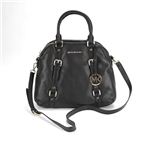 Michael Kors（マイケルコース） BEDFORD LG BOWLING SATCHEL MKチャーム付 2WAY ショルダー・ハンドバッグ ブラック 30H1GBFS7L BLACK
