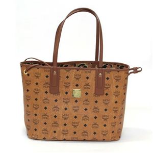 MCM（エムシーエム） ポーチ付 MCMロゴ／レオパード柄 リバーシブル トートバッグ コニャック MWP 2AVI24CO COGNAC