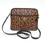 MCM（エムシーエム） MCMロゴ×レオパード柄 ナナメ掛け ショルダーバッグ コニャック MYE 2AXV17CO LEOPARD