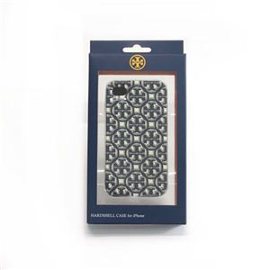 TORY BURCH（トリーバーチ） LOGO LATTICE A iPhone4／4S 専用ケース ハードカバー ネイビー系 41129028 465 NAVY MULTI