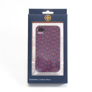 TORY BURCH（トリーバーチ） LOGO LATTICE B iPhone4／4S 専用ケース ハードカバー レッド系 41129028 673 PINK MULTI