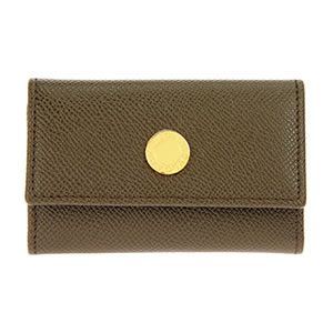 Bvlgari（ブルガリ） CLASSICO クラシコ 6連キーケース 型押しカーフ ダークブラウン 20841 GRAIN／DBR