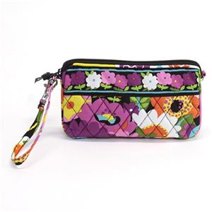 Vera Bradley（ヴェラブラッドリー） Wristlet コットンキルティング ストラップ付 長財布 マルチポーチ 12180 127 Va Va Bloom