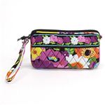 Vera Bradley（ヴェラブラッドリー） Wristlet コットンキルティング ストラップ付 長財布 マルチポーチ 12180 127 Va Va Bloom