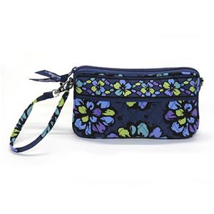 Vera Bradley（ヴェラブラッドリー） Wristlet コットンキルティング ストラップ付 長財布 マルチポーチ 12180 126 Indigo Pop
