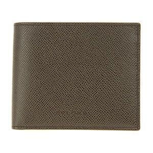 Bvlgari（ブルガリ） 二つ折り財布 小銭入れ無し 型押しカーフ ダークブラウン 24875 GRAIN／DBR