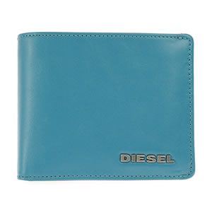 DIESEL（ディーゼル） 小銭入れ付 二つ折り財布 ブルー／ベージュ／オレンジ X01270-PS871 H4433