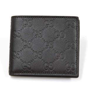 Gucci（グッチ） グッチシマ 二つ折り財布 小銭入れ無し ブラック 145754 A0V1R 1000
