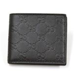 Gucci（グッチ） グッチシマ 二つ折り財布 小銭入れ無し ブラック 145754 A0V1R 1000