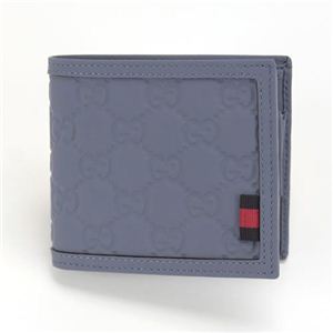 Gucci（グッチ） ラバーグッチシマ ウェブループ付 小銭入れ付 二つ折り財布 スカイブルー 237359 AF66N 4760