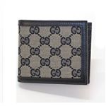 Gucci（グッチ） オリジナルGG 二つ折り財布 小銭入れ無し ベージュ／ブルー 225826 F4C7R 4075
