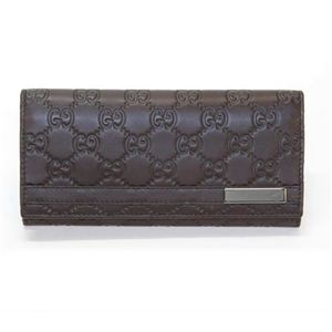 Gucci（グッチ） グッチシマ GGロゴメタルバー 小銭入れ付 二つ折り長財布 チョコレート 233112 AA61R 2019