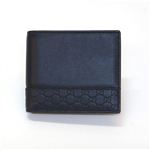 Gucci（グッチ） マイクログッチシマ×カーフ 二つ折り財布 小銭入れ無し ブルー 256408 A8WQN 4009