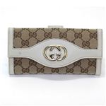 Gucci（グッチ） SUKEY スーキー オリジナルGG Wホック 二つ折り長財布 ベージュ／ミスティックホワイト 282426 FAFXG 9761