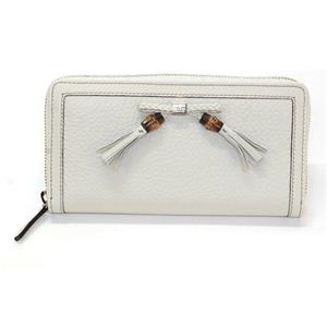 Gucci（グッチ） BELLA ベラ バンブーリボンタッセル付 ラウンドファスナー長財布 ミスティックホワイト 308000 A7M0G 9022