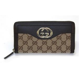 Gucci（グッチ） SUKEY スーキー オリジナルGG ラウンドファスナー長財布 ベージュ／ココア 308012 FAFXG 9643