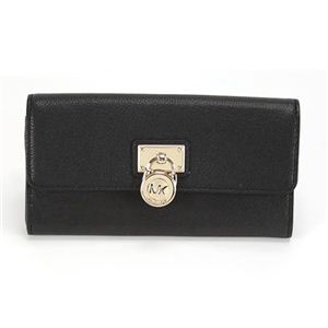Michael Kors（マイケルコース） HAMILTON LG FLAP ハミルトン 二つ折り長財布 ブラック 32F1GHMF3L BLACK