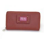 SEE BY CHLOE（シーバイクロエ） MAYA ラウンドファスナー長財布 コーラルオレンジ／ピンク 9P7372 P43 177 TERRACOTTA