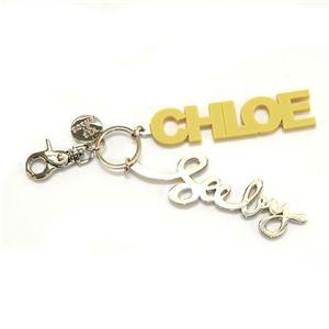 SEE BY CHLOE（シーバイクロエ） Block letters ラバー＆メタル キーリング・キーホルダー イエロー 9K7202 P53 A16 CANARY