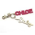 SEE BY CHLOE（シーバイクロエ） Block letters ラバー＆メタル キーリング・キーホルダー フーシャピンク 9K7202 P53 A17 FUXIA