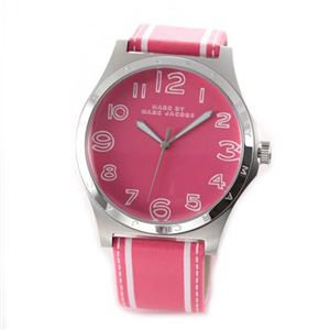 MARC BY MARC JACOBS（マークバイマークジェイコブス） ショッキングピンクカラーの遊び心あふれるカジュアルテイストのレザーストラップウオッチ MBM1231