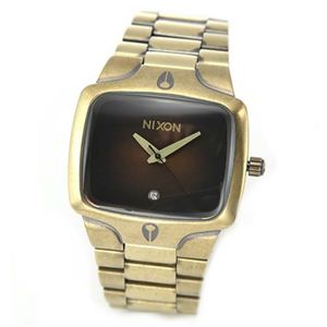 NIXON（ニクソン） Player プレイヤー アンティークゴールド＆ブラック 1Pダイヤ メンズ ブレスウオッチ A140-581