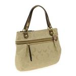 Coach（コーチ） POPPY ポピー メタリック・シグネチャー サテン グラム ショルダー・トートバッグ カーキ／ブロンズ 18979 BKHBZ