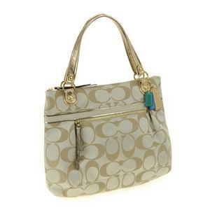 Coach（コーチ） POPPY ポピー シグネチャー サテン グラム ショルダー・トートバッグ ライトカーキ／ライトブロンズ 18988 BN7U9