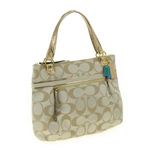 Coach（コーチ） POPPY ポピー シグネチャー サテン グラム ショルダー・トートバッグ ライトカーキ／ライトブロンズ 18988 BN7U9